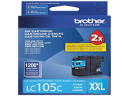 Brother LC105C OEM Ink MFC J4310DW 4410DW 4510DW 4610DW 4710DW 6520DW 6720DW 6920DW Super High Yield Cyan Ink 1200 Yield