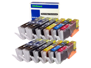 ink4work Set of 12 Pack PGI 250XL CLI 251XL Compatible Ink Cartridge Set for Pixma IP7220 MG5420 MG6320 MX722 MX922