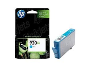 Genuine OEM brand name HP 920XL Cyan Hi Yield Inkjet Cartridge 700 Yield CD972AN