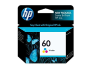 HP 60 Tri Color Clam Pack Ink Cartridge. HP 60 Inkjet Cartridge 165 Page Yield Tri Color HP DTCC643WN Fits printer models DESKJET D1660 D2530 D2560 D26