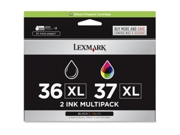 Lexmark No. 36XL No. 37XL Black and Color High Yield Return Program Ink Cartridges Inkjet 500 Page Black 500 Page Color Black Color 18C2249