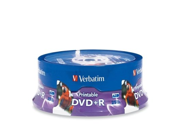 Verbatim DVD R 96190 4.7GB 16X White Inkjet Printable 25PK Spindle TAA [Non Retail Packaged]