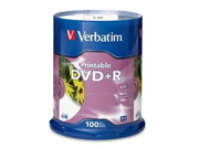 VER95145 Verbatim DVD Recordable Media DVD R 16x 4.70 GB 100 Pack Spindle Retail