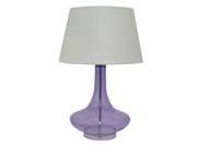 Benzara 62213 Glass Table Lamp Purple