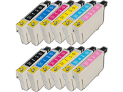 12 Pack T079 Epson Cartridges 2B 2C 2M 2Y 2LC 2LM ink cartridges combo Compatible with Artisan 1430 Stylus Photo 1400