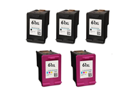 3 Pack 61xl Black 2 Pack 61xl Color ink cartridges for HP combo Compatible with Envy 4500 5530 OfficeJet 2620 4630 DeskJet 1000 1010 2000 3000 1050 1055 1510