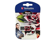 Verbatim Mini USB Flash Drive 98660 8GB Tattoo Series Rose [Non Retail Packaged]