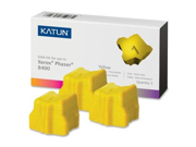 Katun KAT38706 Compatible 108R00607 Solid Ink Stick 3 400 Yield 3 Box Yellow KAT38706