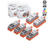 LD © Compatible Canon PGI35 and CLI36 Set of 6 Ink Cartridges Includes 4 Black and 2 Color Cartridges for use in the Canon IP100 Printer