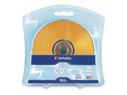 Verbatim CD R 97514 700MB 52X Vibrant Color Surface 10PK Blister Assorted TAA [Non Retail Packaged]