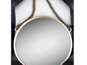 Champagne Wall Mirror with Rope Hanger