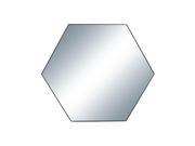 BENZARA 60148 Classy Wood Hexagon Wall Mirror