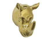 Benzara 9 Golden Ceramic Rhino Head