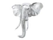 Benzara 73136 Metal Aluminum Elephant Head