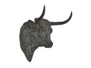 Benzara 34480 Resin Bull Head Wall Decor Rust