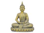 BENZARA HRT 48486 Benzara 26.75 Antique Golden Sitting Buddha