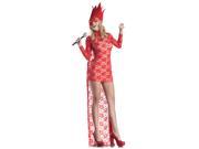Adult Pop Star Red Lace Pop Star Costume by Party King PK142