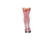 White and Red Striped Stockings