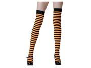 Black Orange Striped Stockings