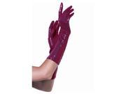 Red Sequin Elbow Length Gloves