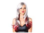 Adult Aulle Silver with Red 2 Tone Wig by Leg Avenue 2611