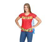 Womens Wonder Woman Sublimated Caped T Shirt