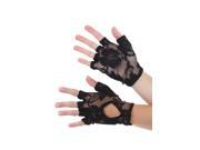 Lace keyhole fingerless gloves