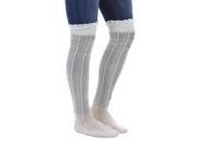 Ivory Crochet Knit Slouch Socks Leg Avenue 3935 Ivory One Size Fits All