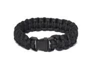 Every Day Carry 9.5 Survival Paracord Bracelet Plastic Release Buckle Black