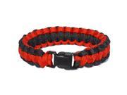 Every Day Carry 9.5 Survival Paracord Bracelet Plastic Release Buckle Red Black
