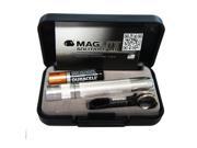 Maglite Solitaire Silver LED Flashlight w Lanyard Battery in Gift Box SJ3A102