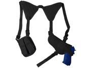 Every Day Carry Tactical Under Arm Shoulder Holster w Double Mag Carrier Black