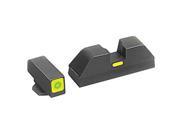 AmeriGlo Combative Application Pistol Sight Fits Glock 42and 43 Green Tritium Lime Green LumiLime Square Outline Front