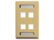 FACEPLATE ID 1 GANG 4 PORT IVORY