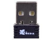 X Media XM WN1200 150Mbps Wireless N USB 2.0 Ultra Mini Adapter Retail Hanging