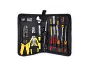 25 Piece Electronics Hand Tool Kit w Soldering Iron Pliers Wire Cutter Strippe
