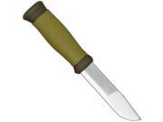 Mora Knives M 10629 Outdoor 2000 Green Rubber Handle Plain w Sheath