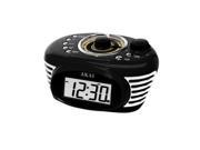 Akai Retro Radio Alarm Digital Backlight LCD Display Clock FM Radio w 3.5mm Jack Black