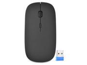 2.4GHz Wireless Rechargeable 3 Button Laptop Optical Cordless Scroll Mouse Black