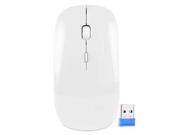 2.4GHz Wireless Rechargeable 3 Button Laptop Optical Cordless Scroll Mouse White