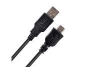 3 USB A M to 5 pin USB Micro B M Charge Sync Cable Black