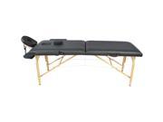 Professional Portable 2 Foam Folding Adjustable Beach Legs Black Massage Table
