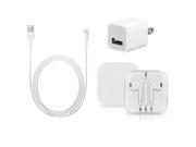 Apple OEM Authentic USB Travel Wall Charger 1m Lightning Data Cable Earpods