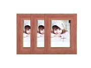 3 Pack 5 x 7 Inch Vintage Wood Weathered Look Photo Picture Frame Red