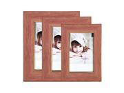 3 Pack Vintage Wood Weathered Look Photo Picture Frame Sizes 4x6 5x7 8x10 Red