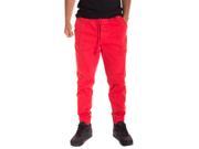 Alta Fashion Men s Casual Jogger Pants with Expandable Waist Red Large
