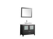 MTD Jordan Solid Oak Sink Mirror Bathroom Cabinet Vanity Set Espresso 36
