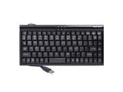 GearHead 89 Key Design USB Mini Compact Quiet Type Keyboard Black KB1700U