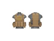 Lancer Tactical CA 307 Modular Chest Rig PALS MOLLE Vest and Hydration Pack Slot Tan