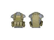 Lancer Tactical CA 307 Modular Chest Rig PALS MOLLE Vest and Hydration Pack Slot OD